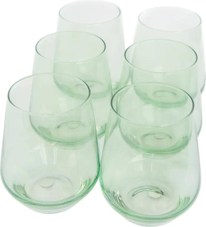 Estelle Colored Glass Set of 6 Stemless Wineglasses | Nordstrom | Nordstrom