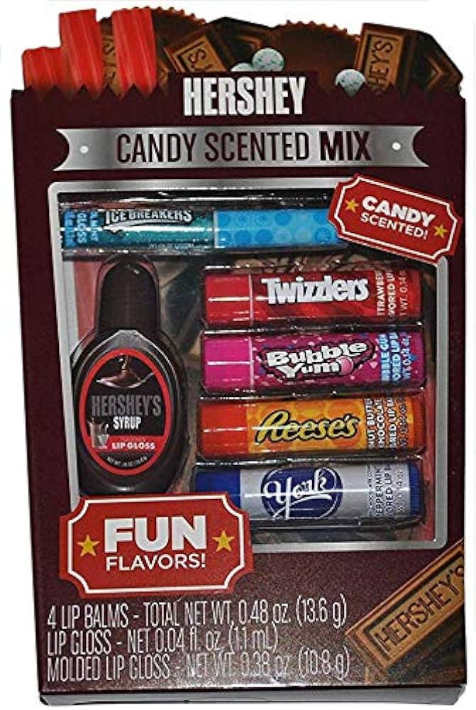 Hershey Candy Scented Mix Flavored Lip Balm and Lip Gloss Set | Amazon (US)