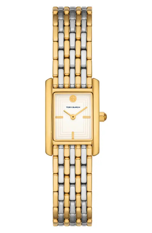 Tory Burch The Small Eleanor Bracelet Watch, 19mm x 28mm in Two Tone at Nordstrom | Nordstrom
