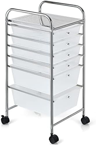 GOFLAME 6-Drawer Rolling Storage Cart, Multipurpose Movable Organizer Cart, Utility Cart for Home... | Amazon (US)