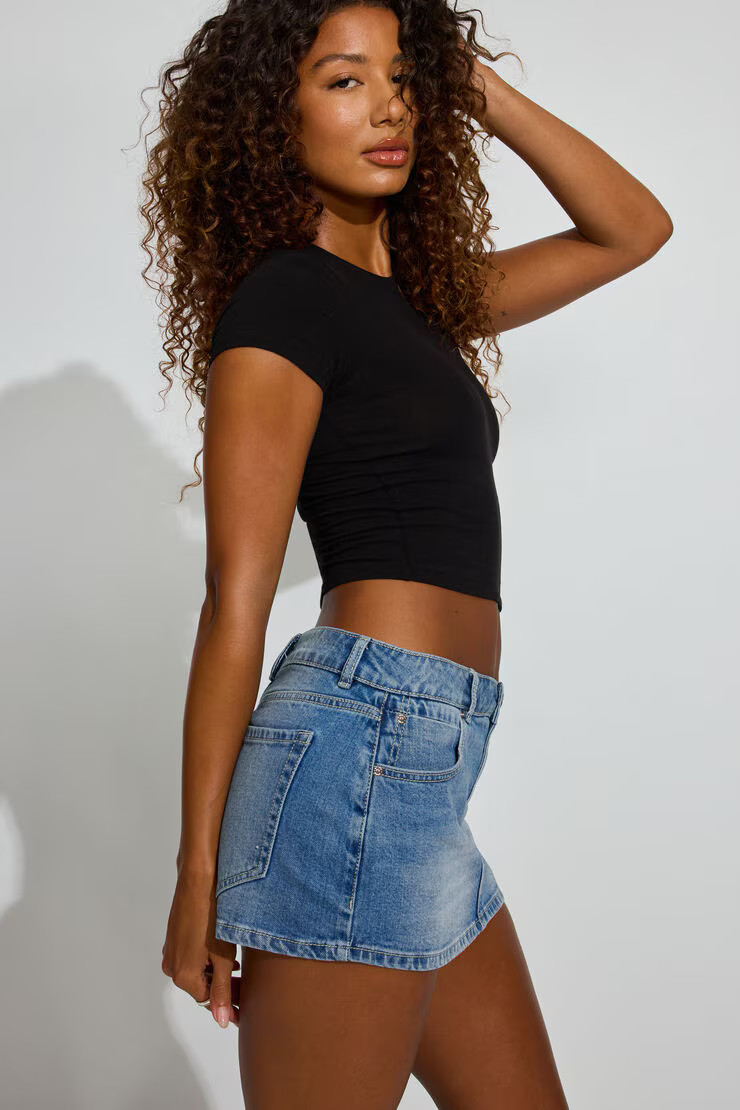 Denim Micro Skort | Garage Clothing