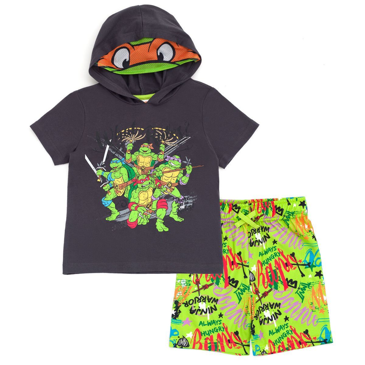 Teenage Mutant Ninja Turtles Leonardo Michelangelo Raphael T-Shirt and Mesh Shorts Outfit Set Tod... | Target