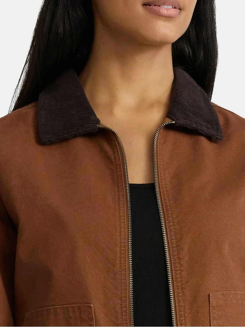 Madden NYC Women's Cotton Canvas Utility Jacket, Sizes XXS-XXL | Walmart (US)