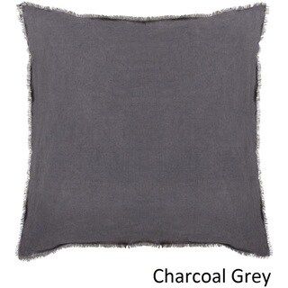 Cartag 22-inch Feather Down or Poly Filled Throw Pillow with Contrast Backing (Polyester - Charcoal  | Bed Bath & Beyond