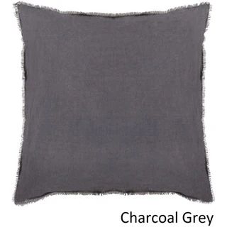 Cartag 22-inch Feather Down or Poly Filled Throw Pillow with Contrast Backing (Polyester - Charcoal  | Bed Bath & Beyond