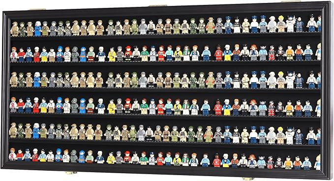 DisplayGifts Toy Minifigures Miniatures Display Case Frame Wall Cabinet Stand 200 Toys Dust Prote... | Amazon (US)