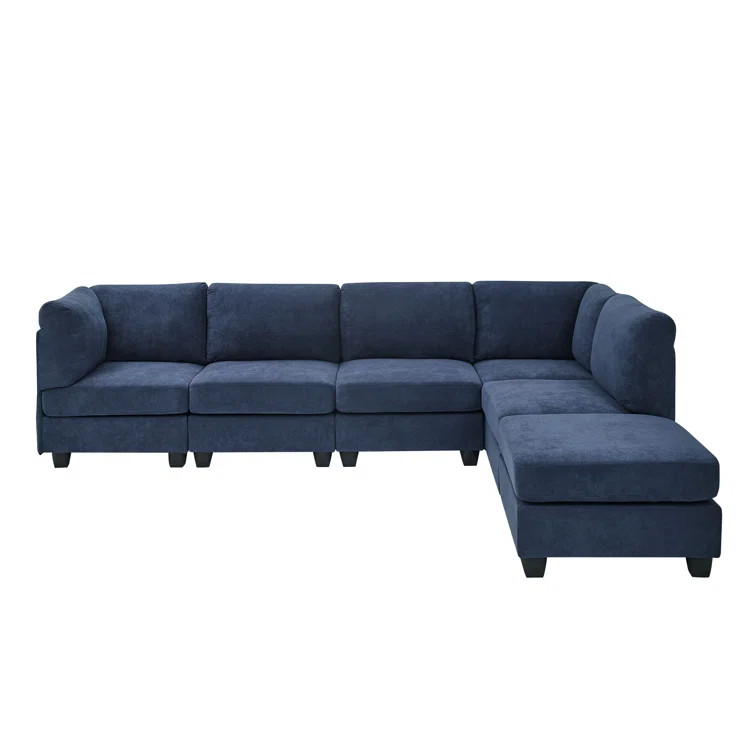 Roeder 120" Wide Modular Corner Sectional with Ottoman | Wayfair North America