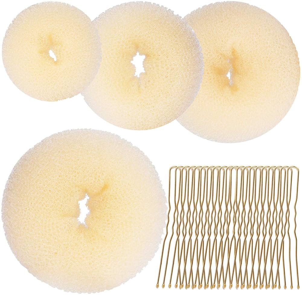 Teenitor Hair Bun Shaper Set with Extra-large, Large, Medium, Small Doughnuts Ring Stylers, 20pcs... | Amazon (US)