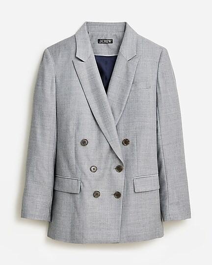Collection relaxed double-breasted blazer in drapey wool blend | J. Crew US