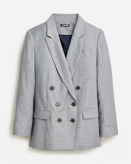 Collection relaxed double-breasted blazer in drapey wool blend | J.Crew US