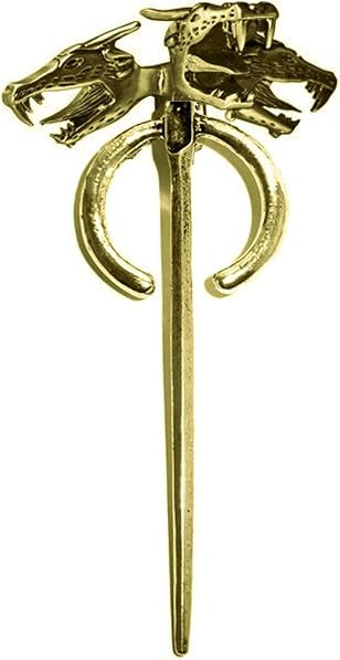 Yellow Chimes Game of Thrones Daenerys Targaryen Three-Headed Dragon Brooch | Amazon (US)
