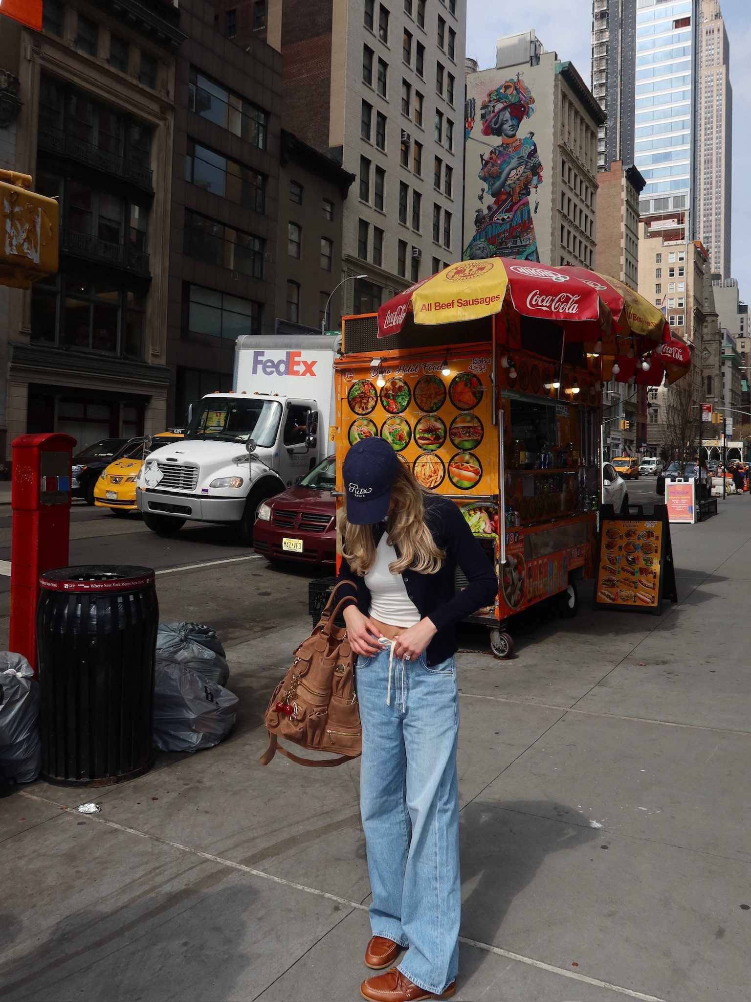 Loved this casual look for a casual day in New York City!

Casual outfit inspo, styling basics, baseball cap, wide leg jeans, navy cardigan, tote bag, New York Fashionn

#LTKSeasonal #LTKStyleTip