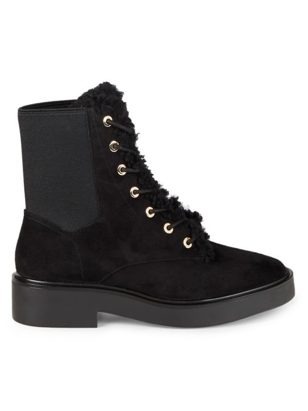 Henley Chill Suede & Shearling Combat Boots | Saks Fifth Avenue OFF 5TH