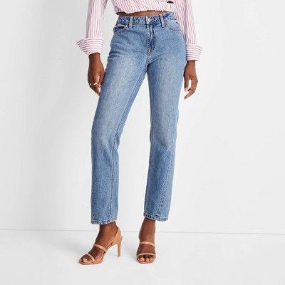Women's High-Rise Faded Boyfriend Jeans - Future Collective™ with Kahlana Barfield Brown Medium Wash | Target
