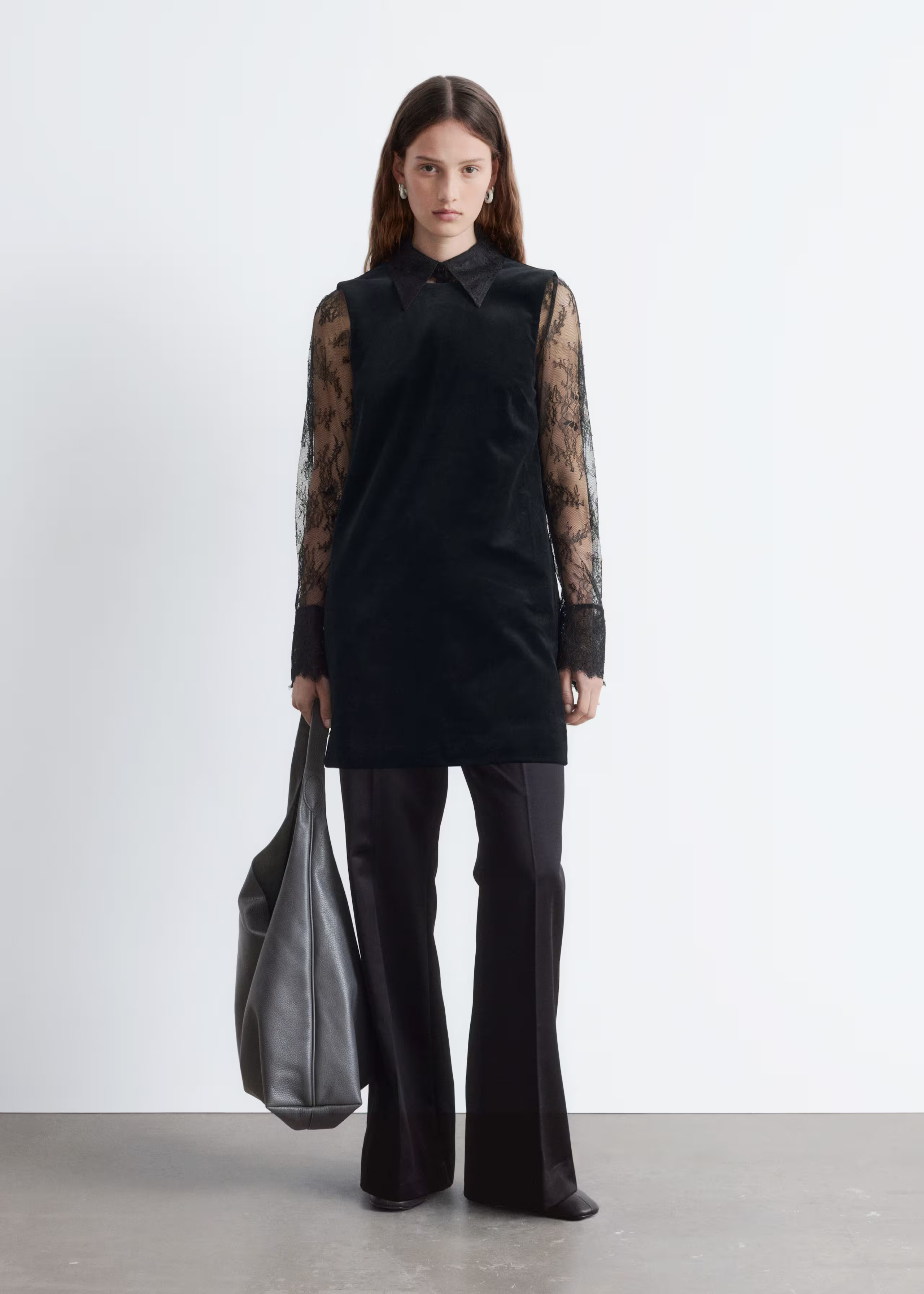 Open Back Velvet Mini Dress | & Other Stories - US