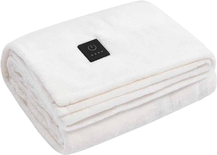 Dreamaker One-Touch Fleece Electric Heated Throw Blanket, 50x60 inches - Cozy, Machine Washable, ... | Amazon (US)