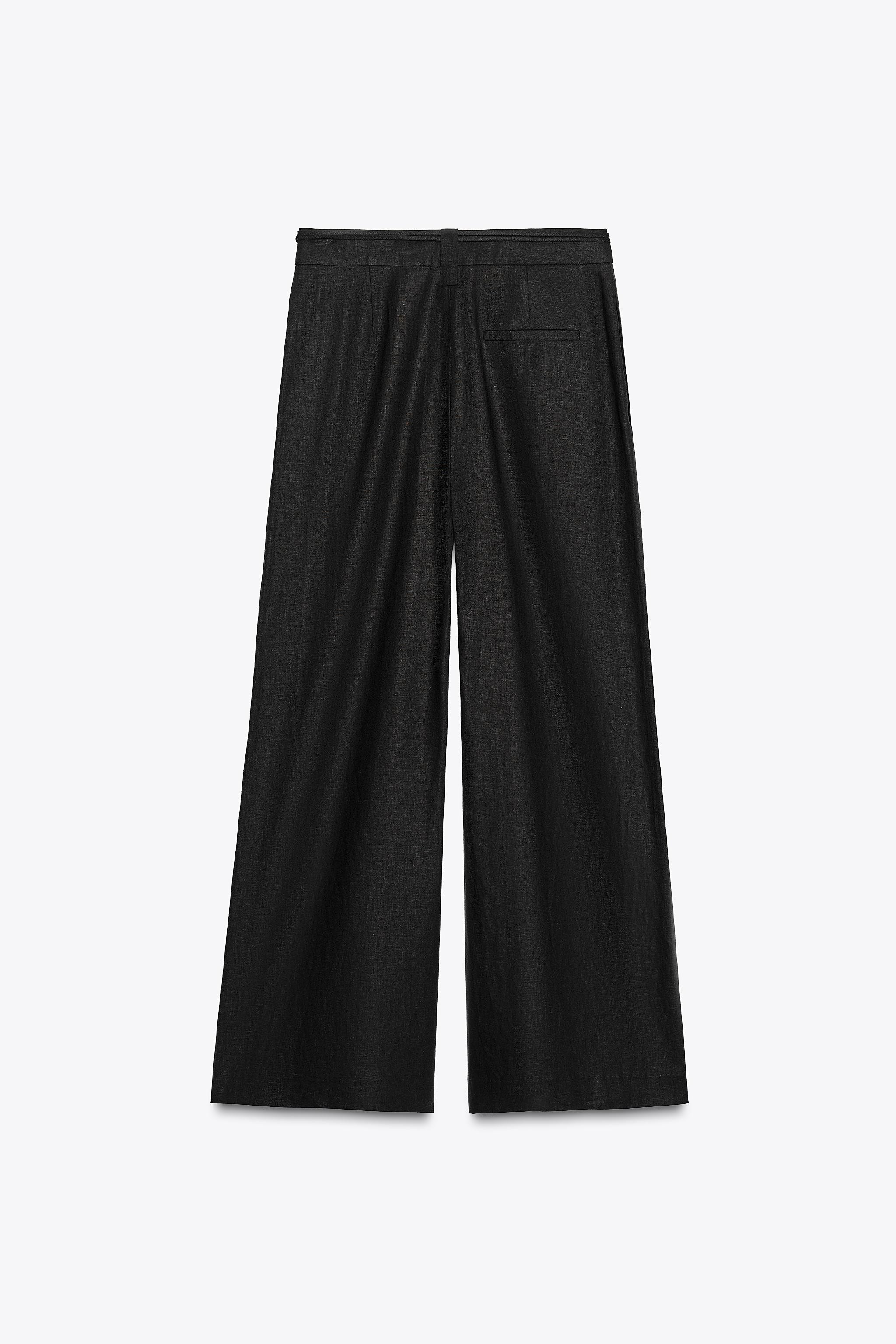 ZW COLLECTION WIDE-LEG LINEN BLEND TROUSERS | Zara Canada