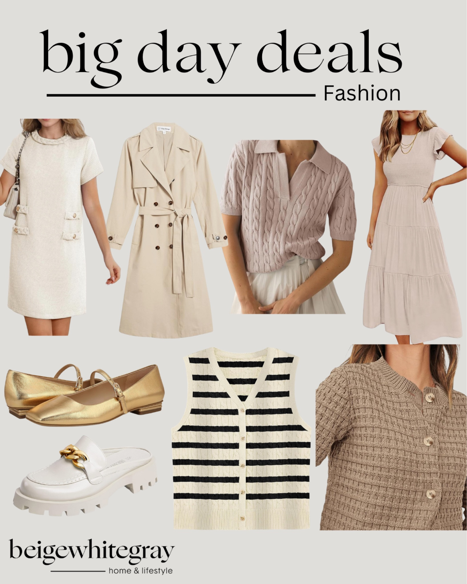 Neutral Fashion Finds

Neutral fashion  women's fashion  fall fashion  sweater vest  trench coat  gold flats  classy look  outfit inspo  prime day  Amazon prime  Amazon deals  maxi dress  BeigeWhiteGray

#LTKStyleTip #LTKxPrimeDay #LTKGiftGuide