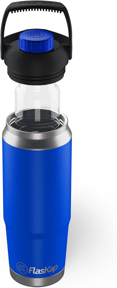 Flaskap FreePour System: 6oz Tumbler Attachment and 26oz Cup Holder Friendly Bottle, Removable We... | Amazon (US)