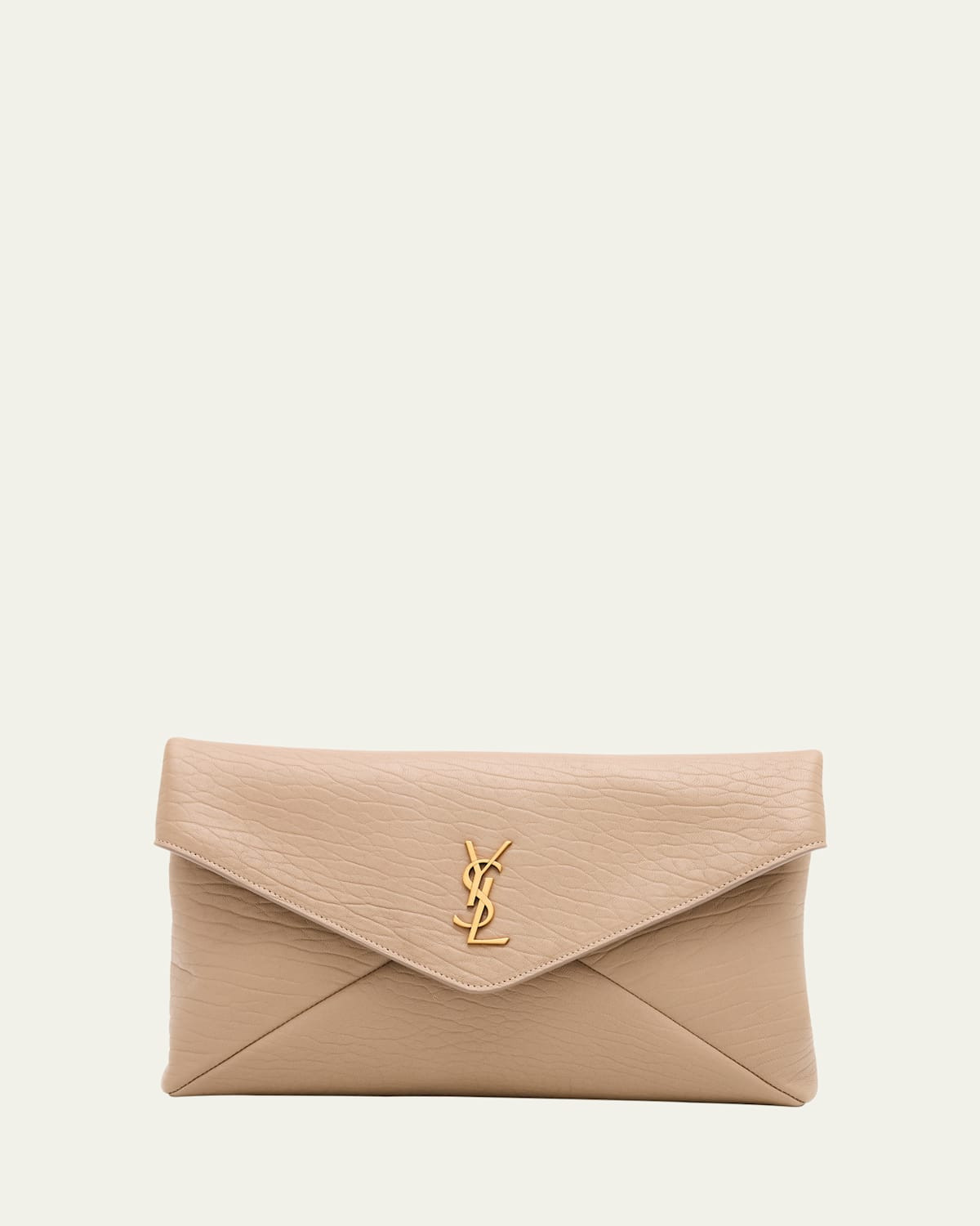 Large YSL Envelope Pouch Clutch Bag in Leather | Bergdorf Goodman