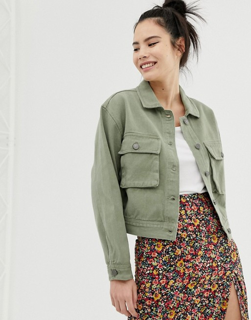 Pull&Bear – Pacific Safari – Grüne Jacke | ASOS DE
