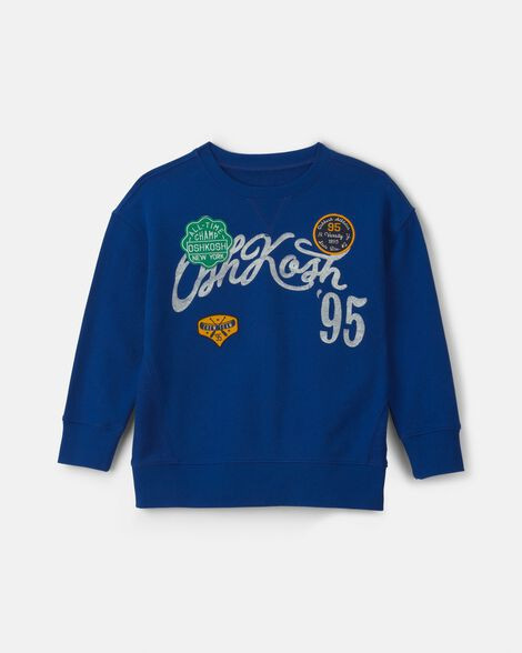 Boys 'OshKosh' Logo Pullover Sweatshirt - Navy Blue - OshKosh B'gosh | Carter's | Carter's Inc