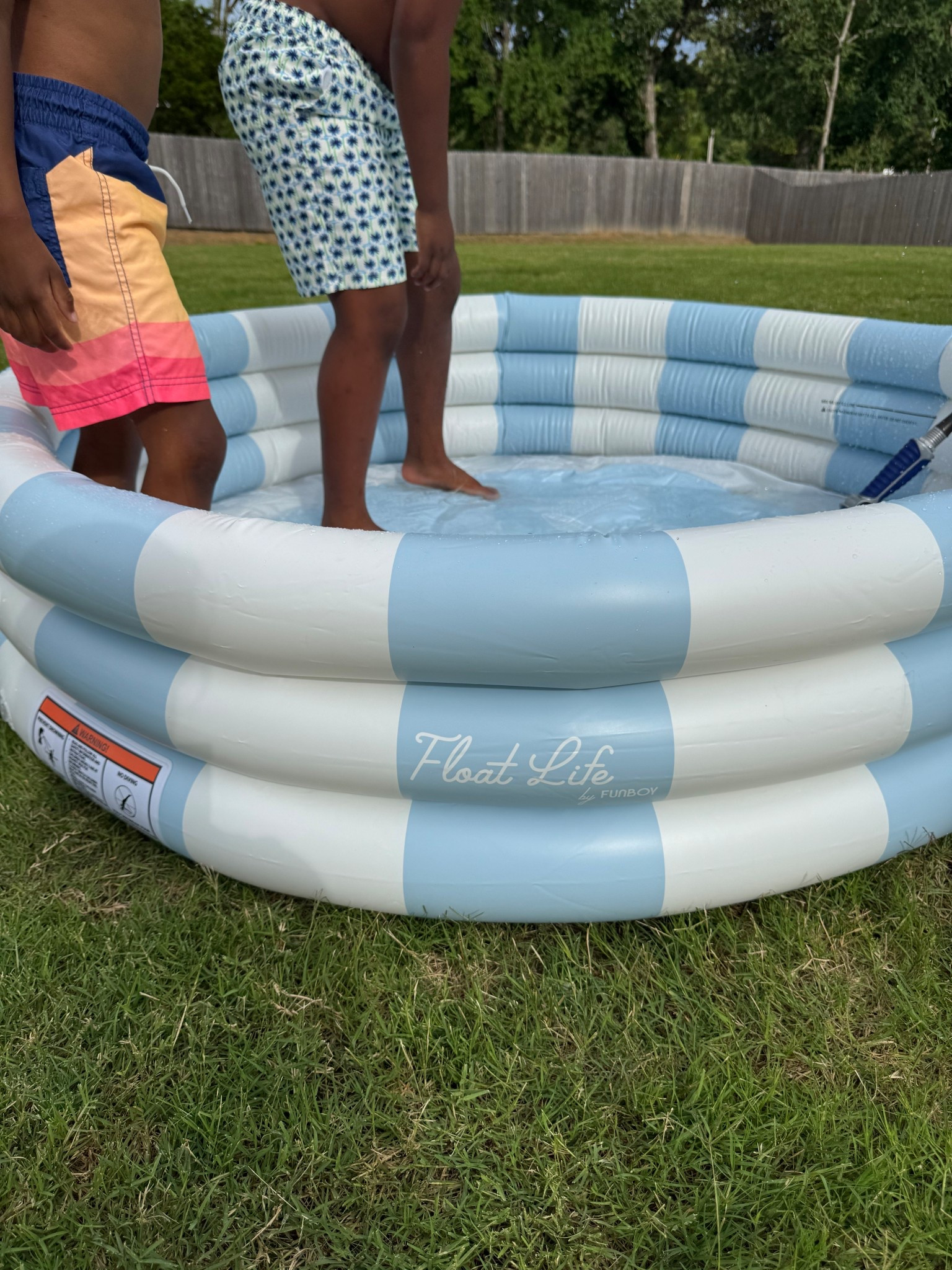 The boys had so much fun playing in this mini pool. Perfect size for 2 kids

#LTKSwim #LTKKids #LTKSummerEdit