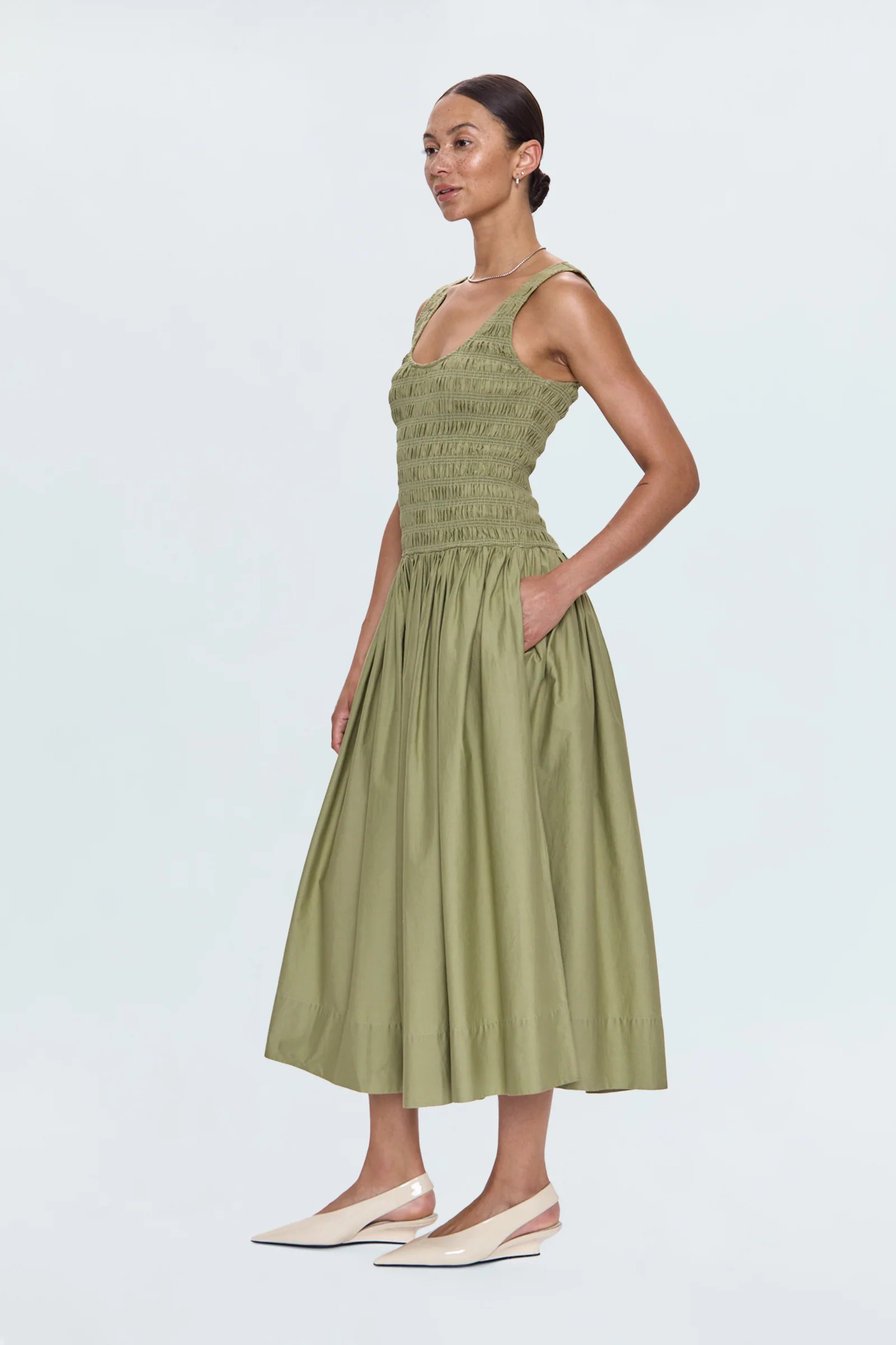 Alessia Dress - Sage | Pistola Denim