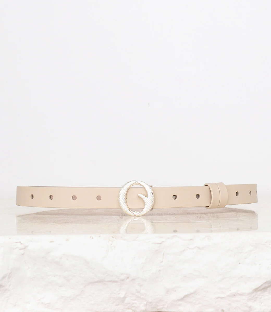 Mini Sterling Silver & Cream Belt | Clinch Belts