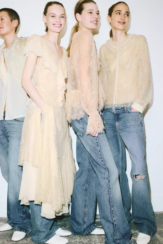 ZW COLLECTION LIMITED EDITION LACE RUFFLE SHIRT | Zara US