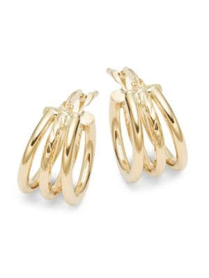 14K Gold Triple Hoop Earrings | Saks Fifth Avenue OFF 5TH