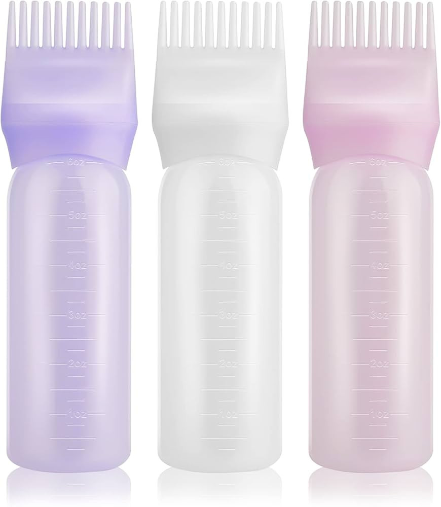 Root Comb Applicator Hair Dye 3 Pack Bottle with Graduated Scale | Amazon (UK)