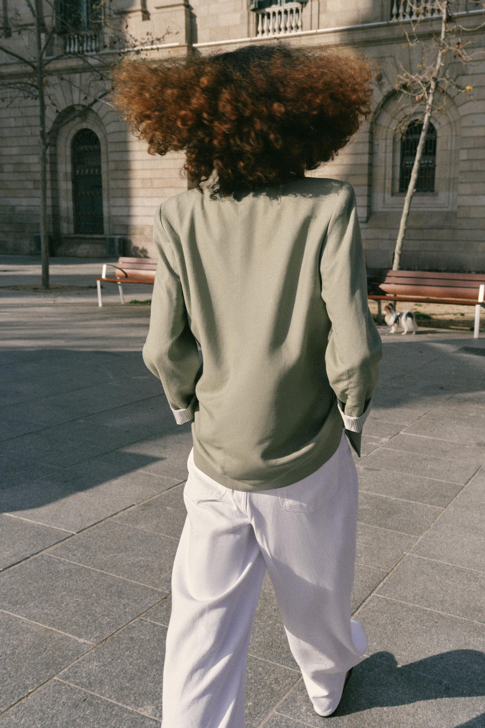 LINEN BLAZER WITH ROLLED SLEEVES | Zara US