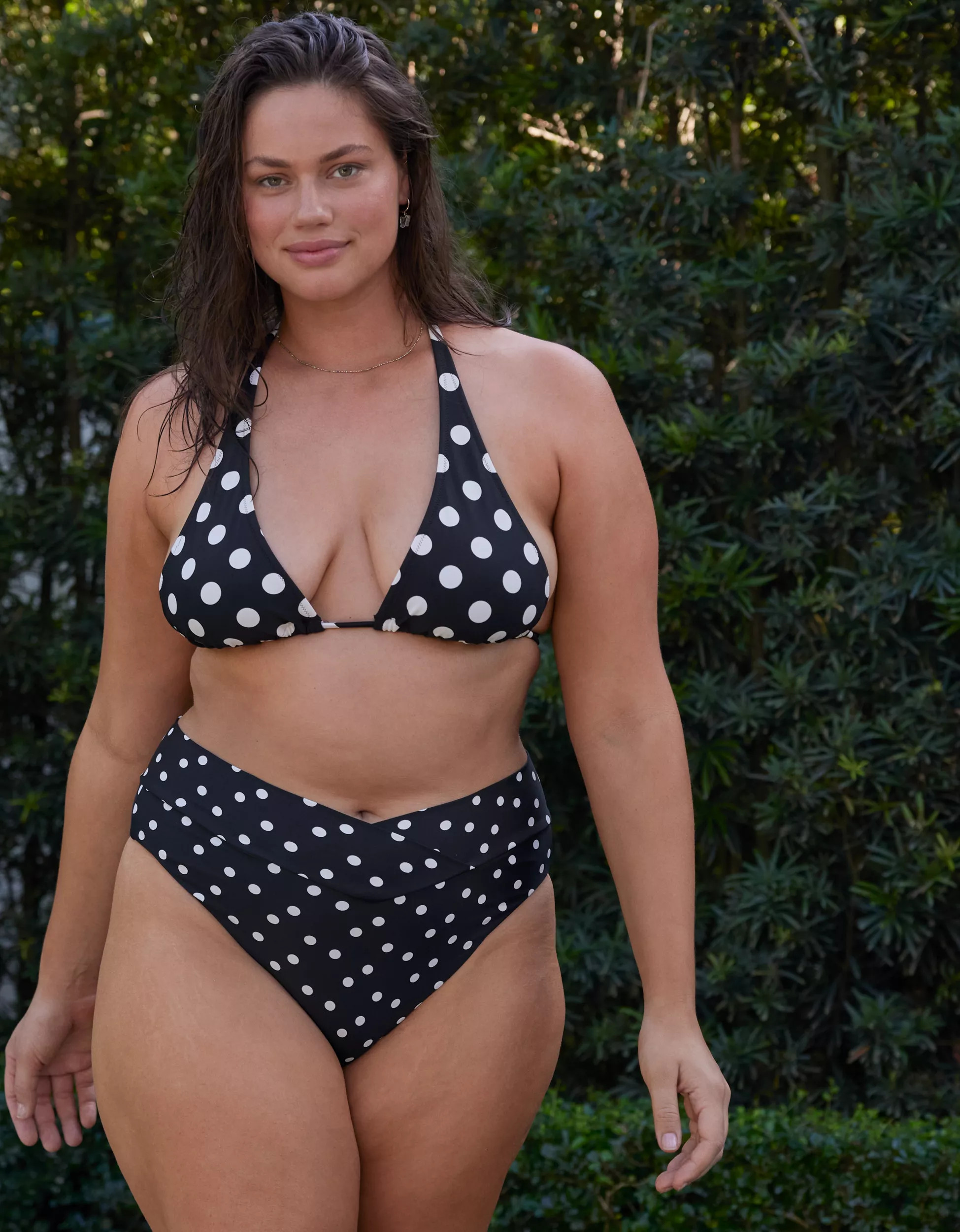 Aerie Crossover High Cut Cheeky Bikini Bottom | Aerie