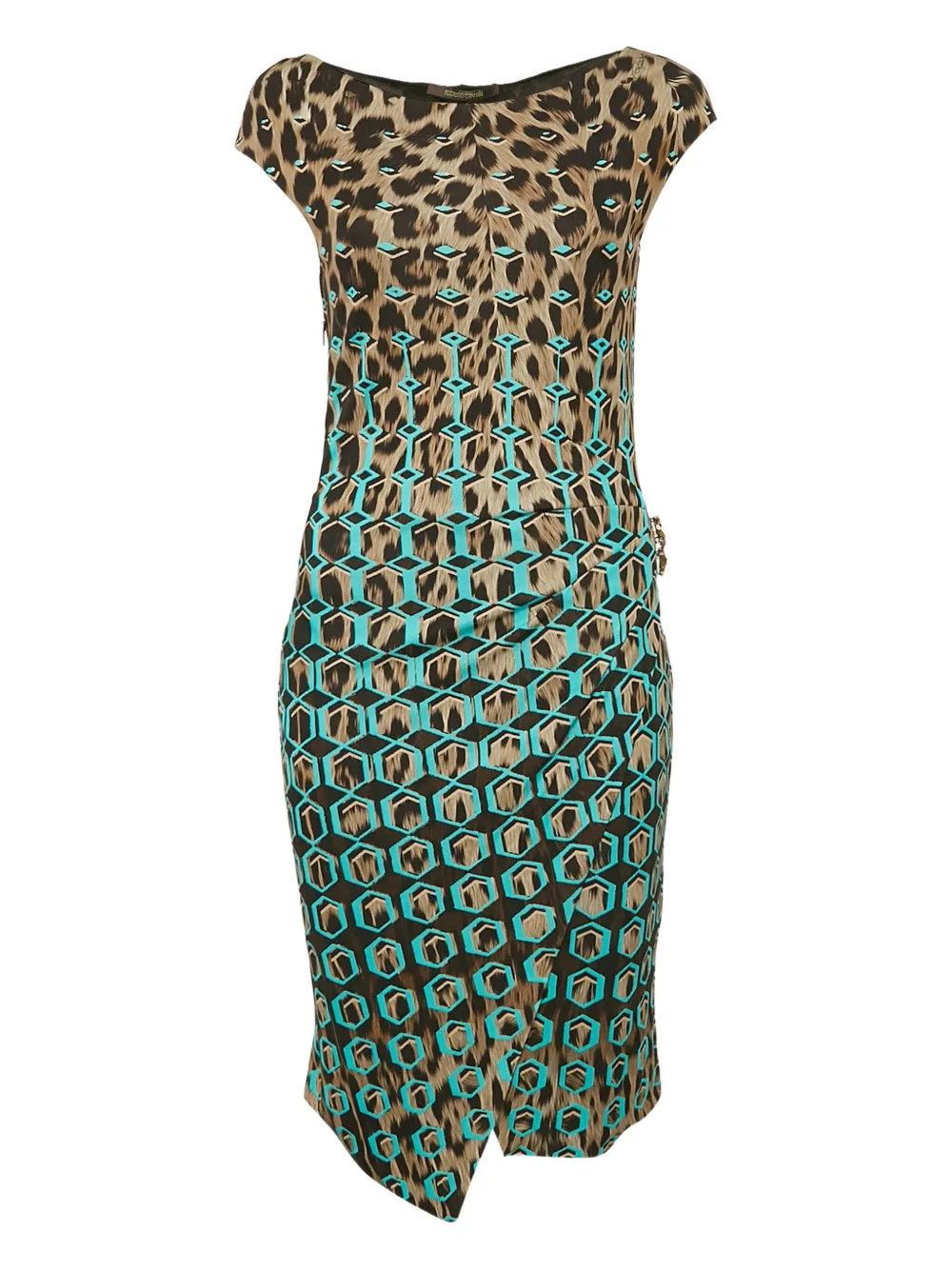 Roberto Cavalli Vintage 2024 Leopard Geometric Dress | Brown | FARFETCH | Farfetch Global