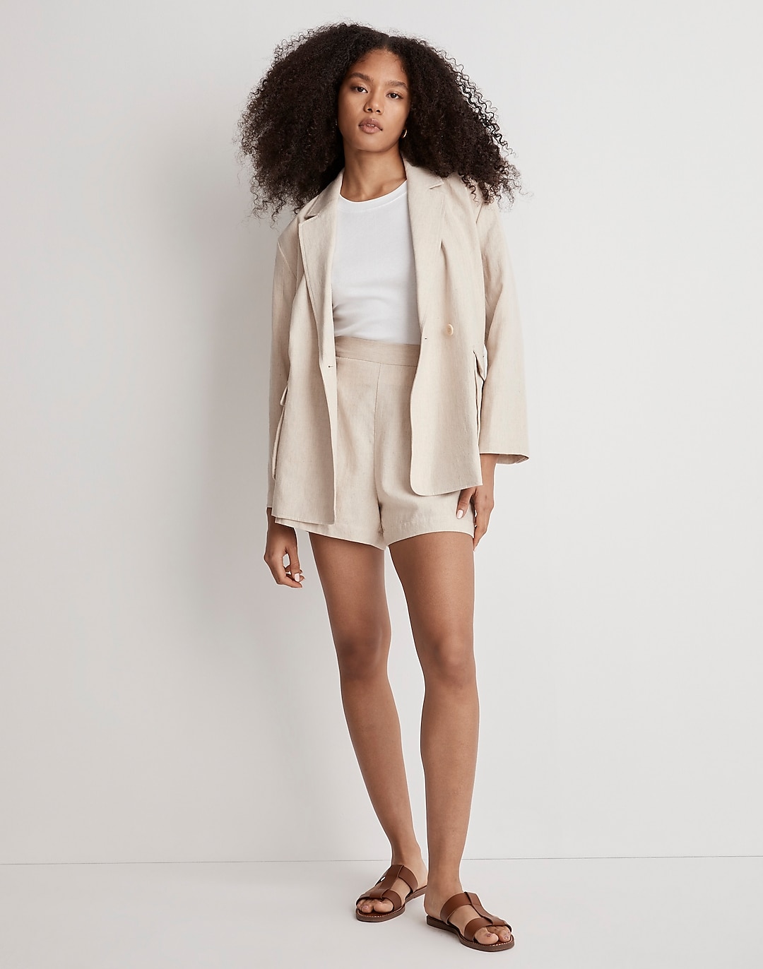 Clean Pull-On Shorts in Linen-Cotton | Madewell