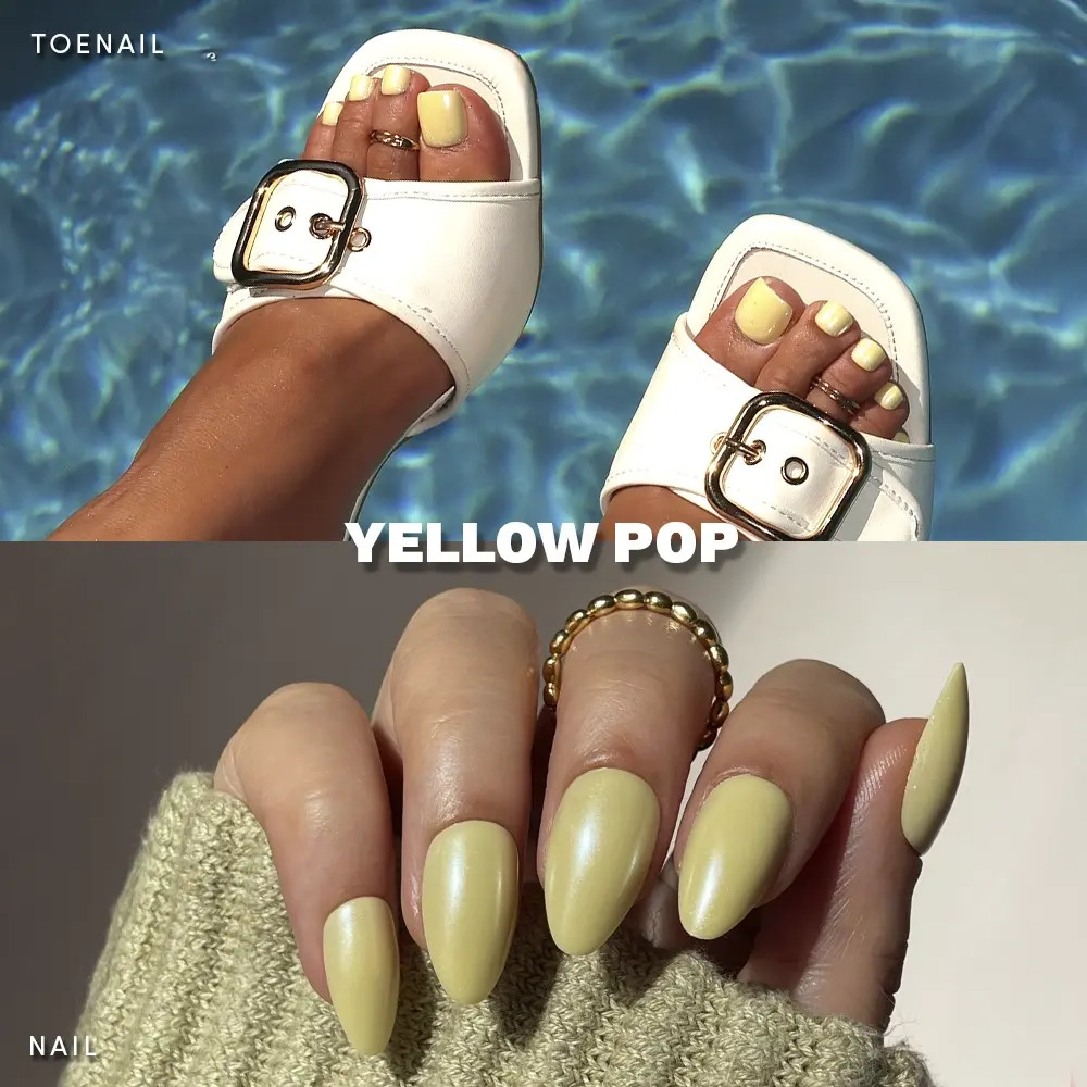 Yellow Pop Mani Pedi | Glamnetic