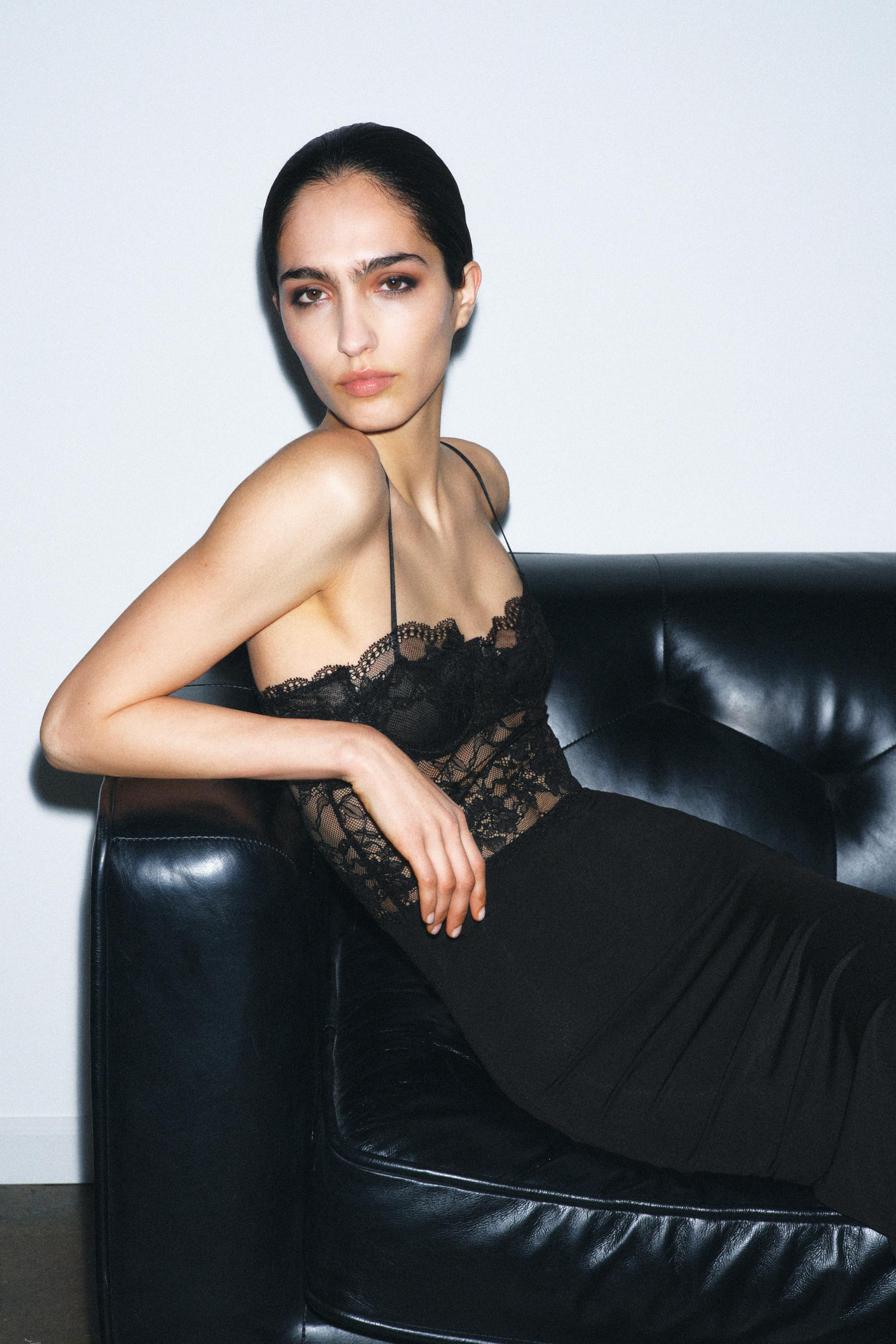 DRESS WITH LACE DETAIL | Zara UK