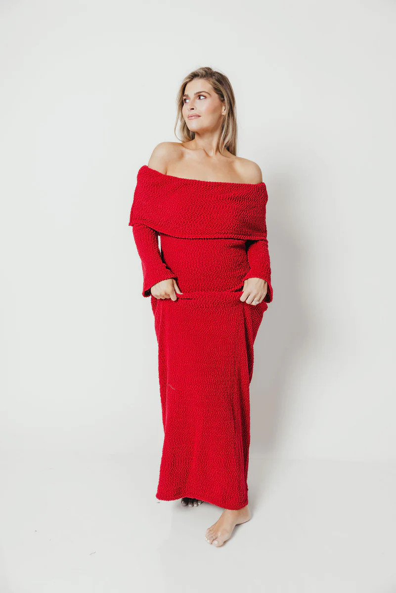 Nora Knit Maxi Dress in Muted Red - Bump Friendly *Final Sale* | Worth Collective