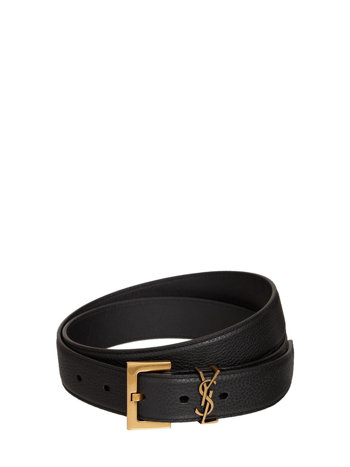 3cm Ysl Leather Belt | Luisaviaroma