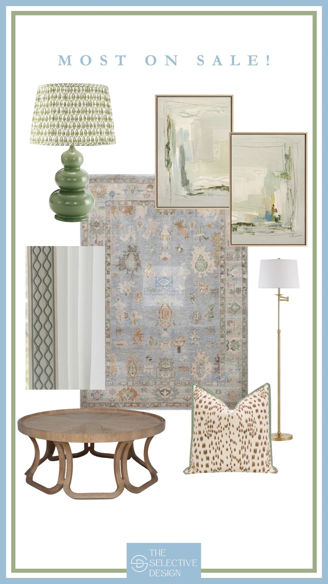 These are some of our most shopped home decor favorites! They are giving classic grandmillennial home - in the best way! There are so many great and classic home decor and furniture favorites that you all love!

These affordable green curtains with trim are such a great designer look for less. This entire list would make the most gorgeous classic grandmillennial living room! The blue and green oushak rug is on sale and gorgeous! This gorgeous green abstract print set comes in so many sizes and frames. The green lamp and printed lampshade make the perfect duo. These affordable curtains with trim give you a high end look without the price tag. This wood coffee table creates the perfect anchor for a classic living room. You can't go wrong with this neutral pillow cover that would work perfectly in a bedroom or living room. This visual comfort look for less floor lamp is an amazing find at a great price!

Home decor on sale | Grandmillennial living room | classic living room | preppy living room  | affordable home decor 

#LTKSaleAlert #LTKHome