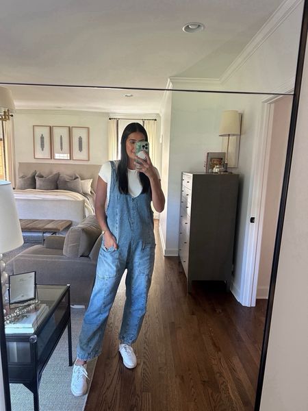 Easy & casual bump friendly outfit! 

Bump friendly outfit - free people jumper - denim jumpsuit- summer outfits 

#LTKBump #LTKFamily #LTKStyleTip