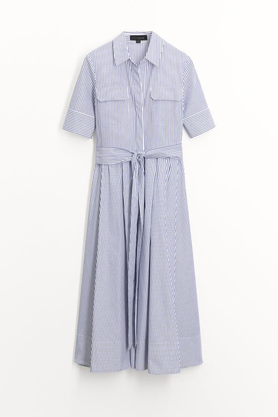 STRIPED POPLIN DRESS ZW COLLECTION | Zara US