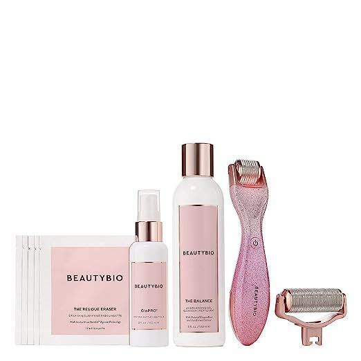 BeautyBio Skin That Glitters. GloPRO Tool, FAce and Body Attachment Heads, The Balance and 5 Prep... | Amazon (US)