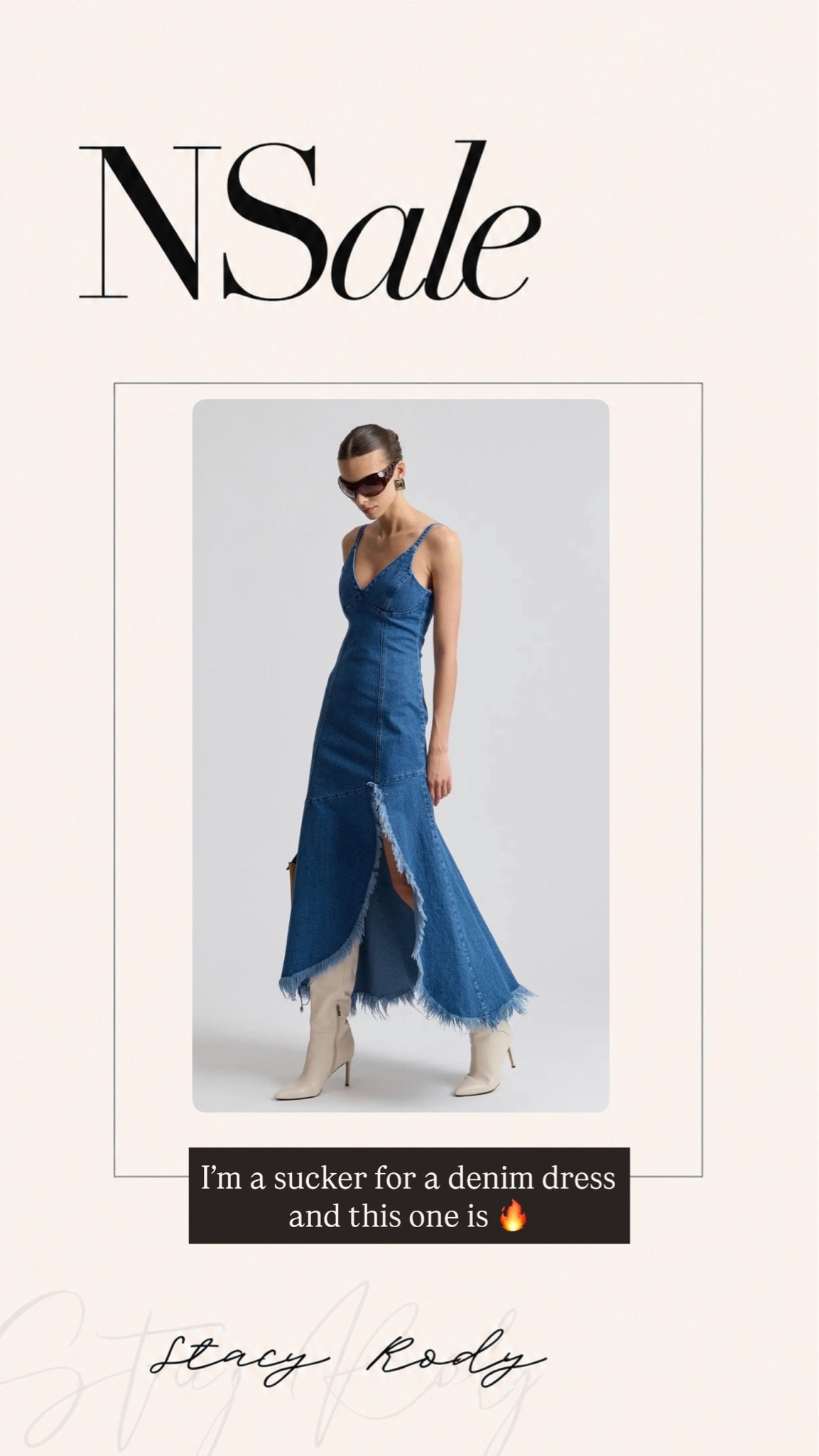 Denim dress on sale 
NSale 
This beauty is a keeper

#LTKSeasonal #LTKSaleAlert #LTKootd
