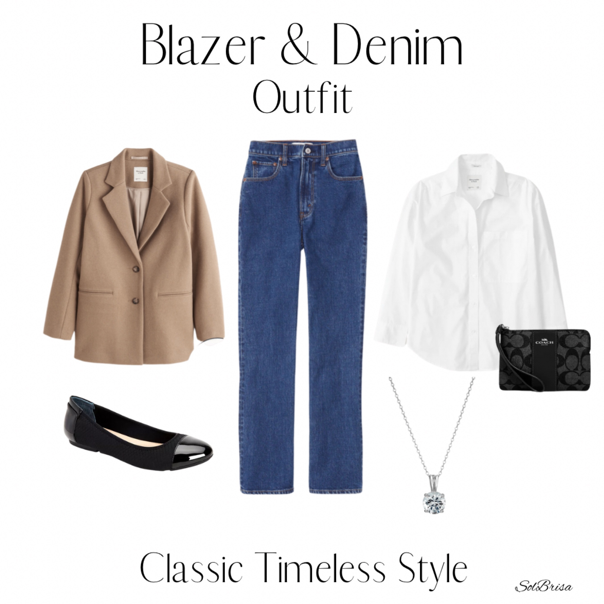 Fall outfit inspiration 🍂 This denim from Abercrombie are my new favorite jeans! They Really make your 🍑 look great! I went with a classic white button down shirt. A tan blazer and some ballet flats. I accessorized with a simple solitaire necklace. Out the door I went with my Coach wristlet! 

Abercrombie 
Abercrombie and Fitch 
Abercrombie jeans
Abercrombie denim
Wool blazer
Wool coat 
High rise jeans
Dark wash denim 
Blazer
Casual outfit 
Minimalist style 
Minimalist outfit 
Ballet flats
Flat shoes 
Patent leather shoes 
Shoe crush 
Trending for fall
Fall outfit 
Fall style 
Style tips
Silver jewelry 
Diamond jewelry 
Classic style 
Timeless style 
Capsule wardrobe 
Capsule closet 
Capsule style 
Mom style 
Blazers 
Blazer and denim outfit 

#LTKsalealert #LTKshoecrush #LTKstyletip
