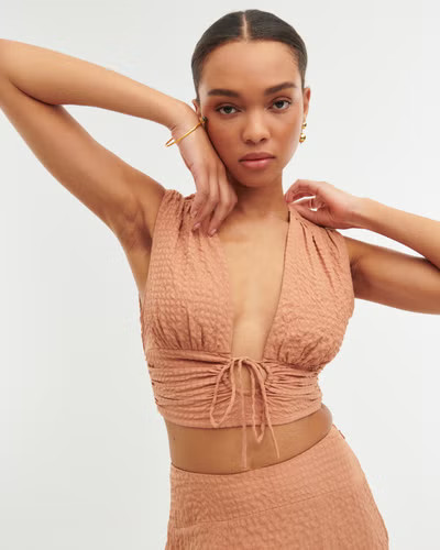 Textured Wide Strap Set Top | Abercrombie & Fitch (US)