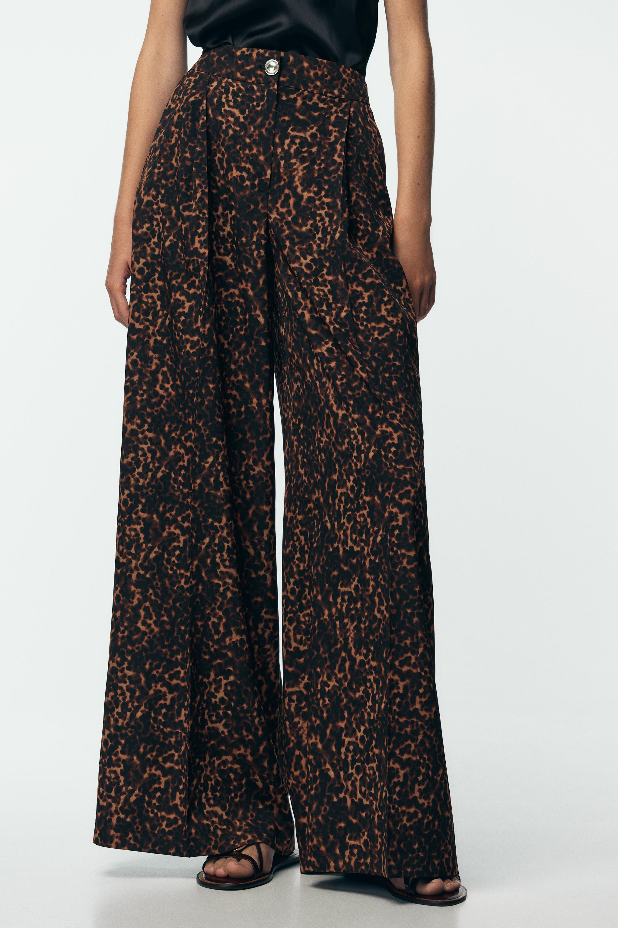 ANIMAL PRINT PALAZZO PANTS | Zara US