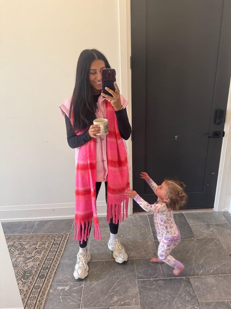 Vest: medium - love these bright pink colors for spring! I have this vest in a couple colors. I sized up to medium for more oversized fit! scarf and vest on sale!

amazon fashion, puffer vest, pink vest, chunky scarf, pink scarf on sale, winter casual style, leggings, Nashville, mom of 3, Dede Raad, Dress up Buttercup
 

 #LTKSaleAlert #LTKFindsUnder100