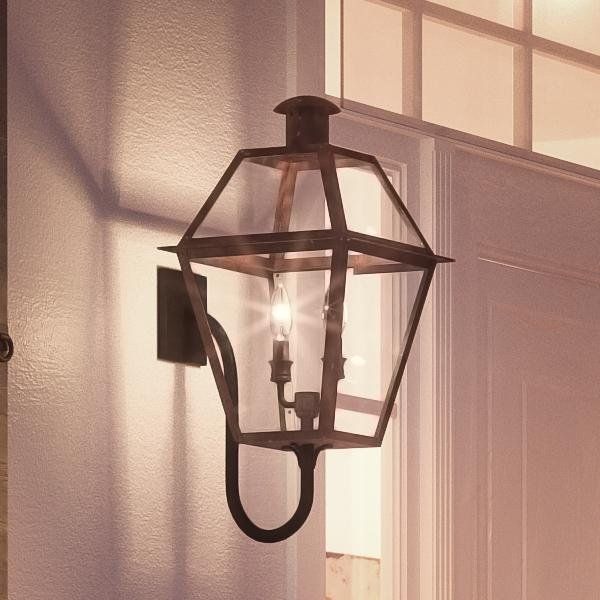 UQL1210 Historic Outdoor Wall Light, 23.5"H x 10.5"W, Rustic Copper Finish, Paris Collection | Urban Ambiance, Inc.